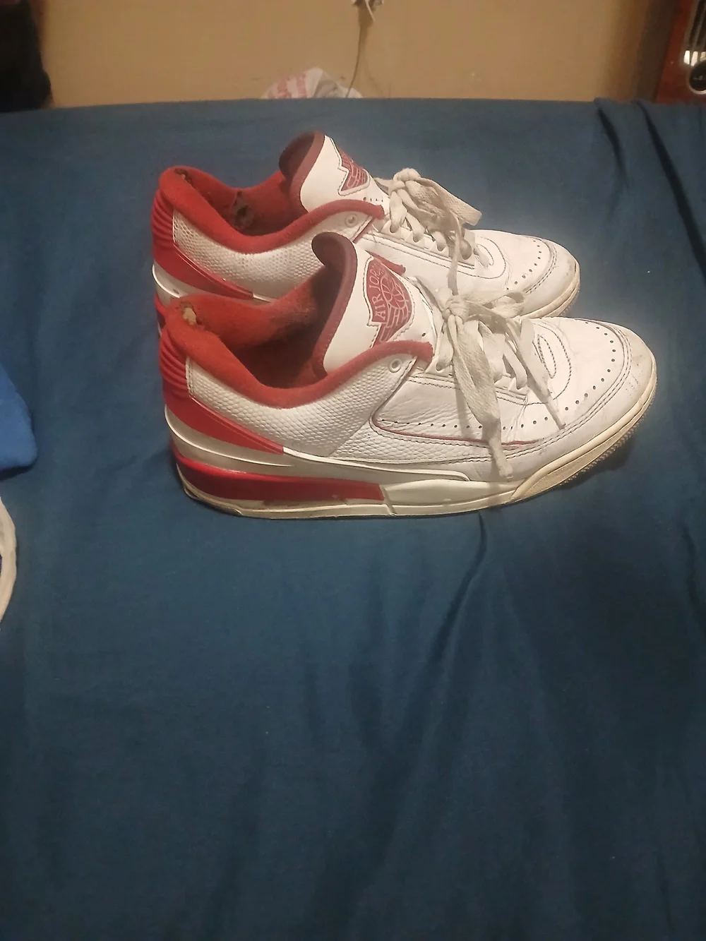Nike Air Jordan White and Red Sneakers